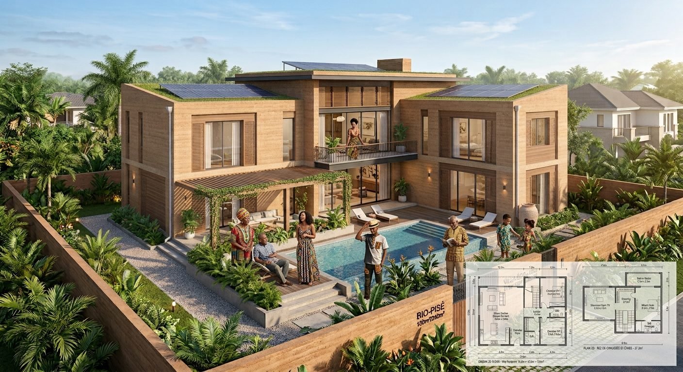 Villa Duplex de Luxe en Pisé